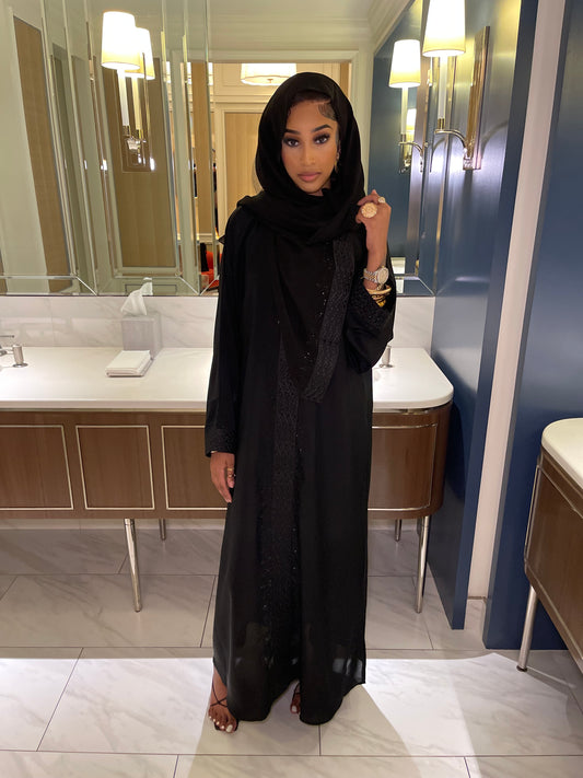 Black Diamond Abaya With Hijab